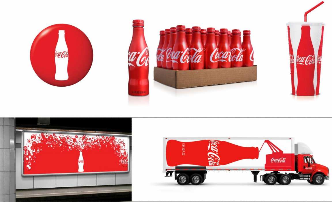 Imagen de la identidad corporativa de CocaCola